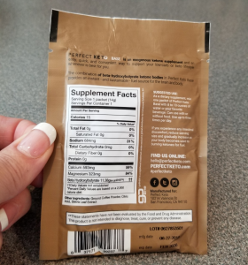 Perfect Keto Coffee Packet - Back